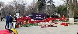 Commemoration of the dead near the memorial to Soviet soldiers in the center of Rostov-on-Don on 24 March 2024