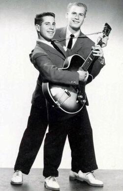 1957 publicity photo of Simon & Garfunkel as Tom & Jerry