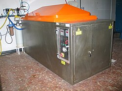 A salt spray cabinet
