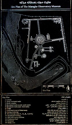 Site plan of the Maragheh Observatory
