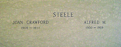 Joan Crawford's grave at Ferncliff Cemetery and Mausoleum in New York