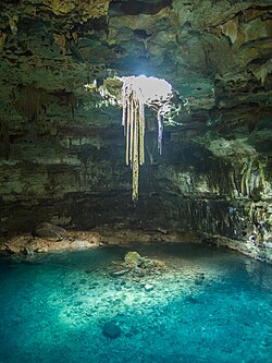 The Samulá cenote in Valladolid, Yucatán, Mexico