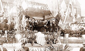 Booker Washington and Theodore Roosevelt at the Tuskegee Institute, 1905