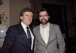King campaigning for Gary Hart in 1984