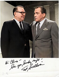 Chris Griffin and Ed Sullivan confer after show