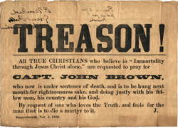 "Treason" Broadside, November 4, 1859. Somersworth.