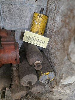 Mercury flasks used in gold mines