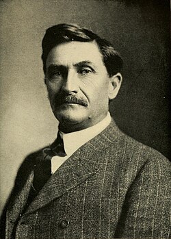 Portrait of Pat Garrett (c. 1907) from The Story of the Outlaws[39]