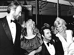 Eastwood and Locke at the premiere of City Heat (1984) with Burt Reynolds and Loni Anderson