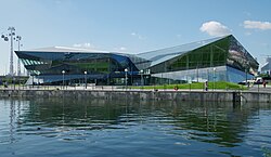 City Hall seen across Royal Victoria Dock, headquarters of the Greater London Authority (GLA) since 2022