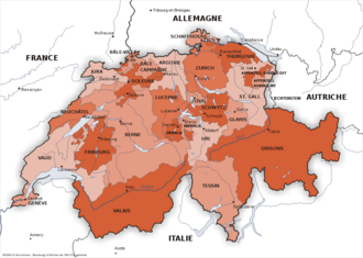 The Swiss Confederation and its 26 cantons