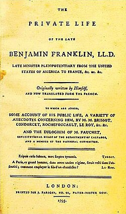 The Autobiography of Benjamin Franklin (1793)