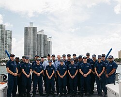 Scott with the Coast Guard in Miami