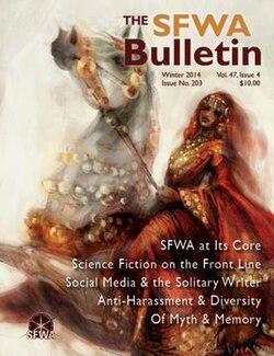 Front cover of SFWA Bulletin no. 203 (Winter 2014), the first issue after reform