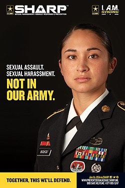 Poster created by the U.S. Army's Sexual Harassment/Assault Response & Prevention