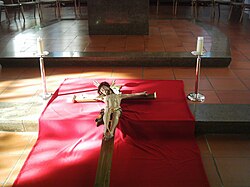 Crucifix prepared for veneration