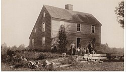 The house in which Brown was born, in Torrington, Connecticut, was photographed in 1896 and destroyed by fire in 1918.[17][18][19]