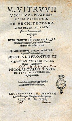 De architectura, 1543