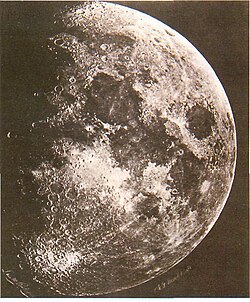 Photo of the Moon made by Lewis Rutherfurd in 1865.