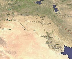 Overview map of ancient Mesopotamia.