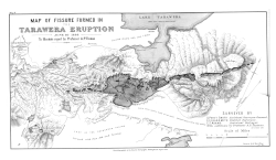 Map of Mount Tarawera in 1887/1888 with approximate pre-1886 eruption features