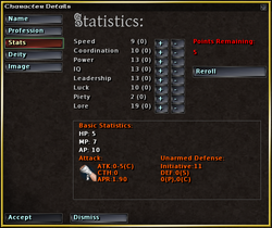 Attributes in S.C.O.U.R.G.E.: Heroes of Lesser Renown.