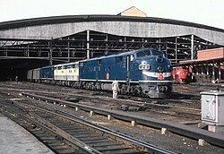 Missouri Pacific's Colorado Eagle, waiting to depart St. Louis's Union Station on April 17, 1963