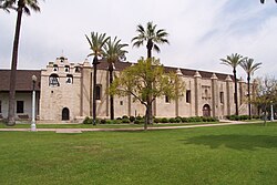 Father Sánchez gave Jedediah and LaPlant a lavish dinner at Mission San Gabriel.