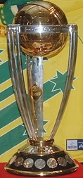 The Cricket World Cup Trophy.