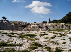 The Pnyx with the carved steps of the speaker's platform in the centre
