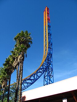 The Superman: Escape from Krypton roller coaster at Six Flags Magic Mountain provides 6.5 seconds of ballistic weightlessness.