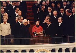 Richard Nixon during the 1969 inauguration
