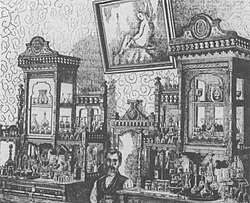 The Alhambra Saloon of Tombstone, Arizona Territory, in an engraving of a picture taken by C.S. Fly. The image first appeared in The Arizona Quarterly Illustrated in July 1880.