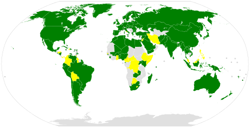 Signatories of the Outer Space Treaty - includes all current and aspiring space faring nation states. By signing the treaty, these nation states have all committed themselves to planetary protection. Signed and ratified Signed only Not signed