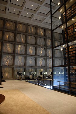 Interior of Beinecke Library