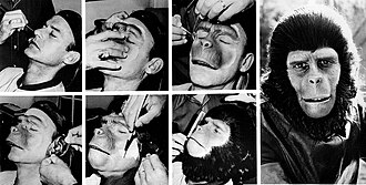 Prosthetic makeup design for Roddy McDowall in Planet of the Apes TV series (1974)