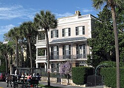 Edmondston-Alston House, built in 1828 on the Battery, showing carriage tour