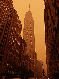 The Empire State Building seen from the ground on June 7
