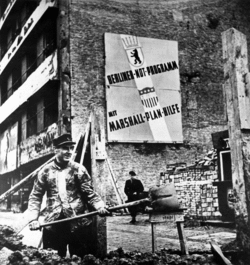 Construction in West Berlin under Marshall Plan aid