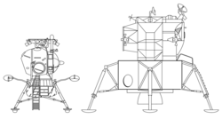 Soviet LK (Lunniy Korabl) and American Apollo Lunar Module lunar landers