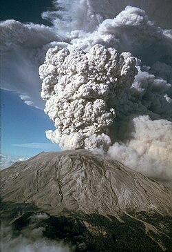 Mount St. Helens explosive eruption on July 22, 1980
