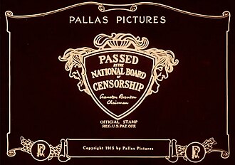 National Board of Censorship film title card, 1915