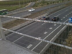 The highway and the main road to reach the area