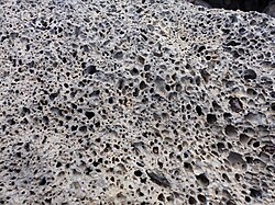 Vesicular texture in volcanic rock from Tenerife