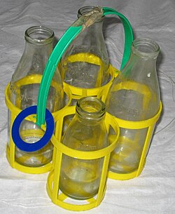 Reusable soda–lime glass milk bottles