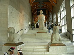The "Art Ladder": the main staircase of the 1991 Venturi building, now integrated into the expanded SAM as a free public space
