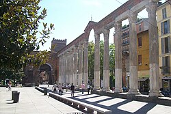 Roman ruins in Milan: the Columns of San Lorenzo