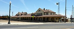 The old Southern Pacific Railroad station, currently the crew change depot for north and southbound Union Pacific Railroad trains. Old Town Kern is located primarily around Baker Street, near the former town of Sumner. It competed to be the commercial downtown, eventually losing to the present location west of Old Town.