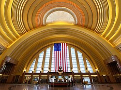 Cincinnati Union Terminal serves Amtrak's Cardinal line and houses several museums.