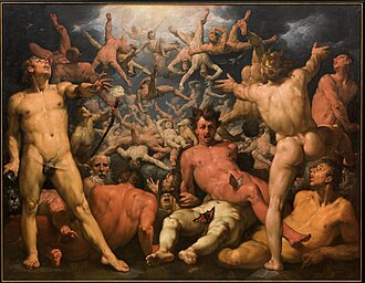 Cornelis Cornelisz van Haarlem, The Fall of the Titans, 1596–1598.